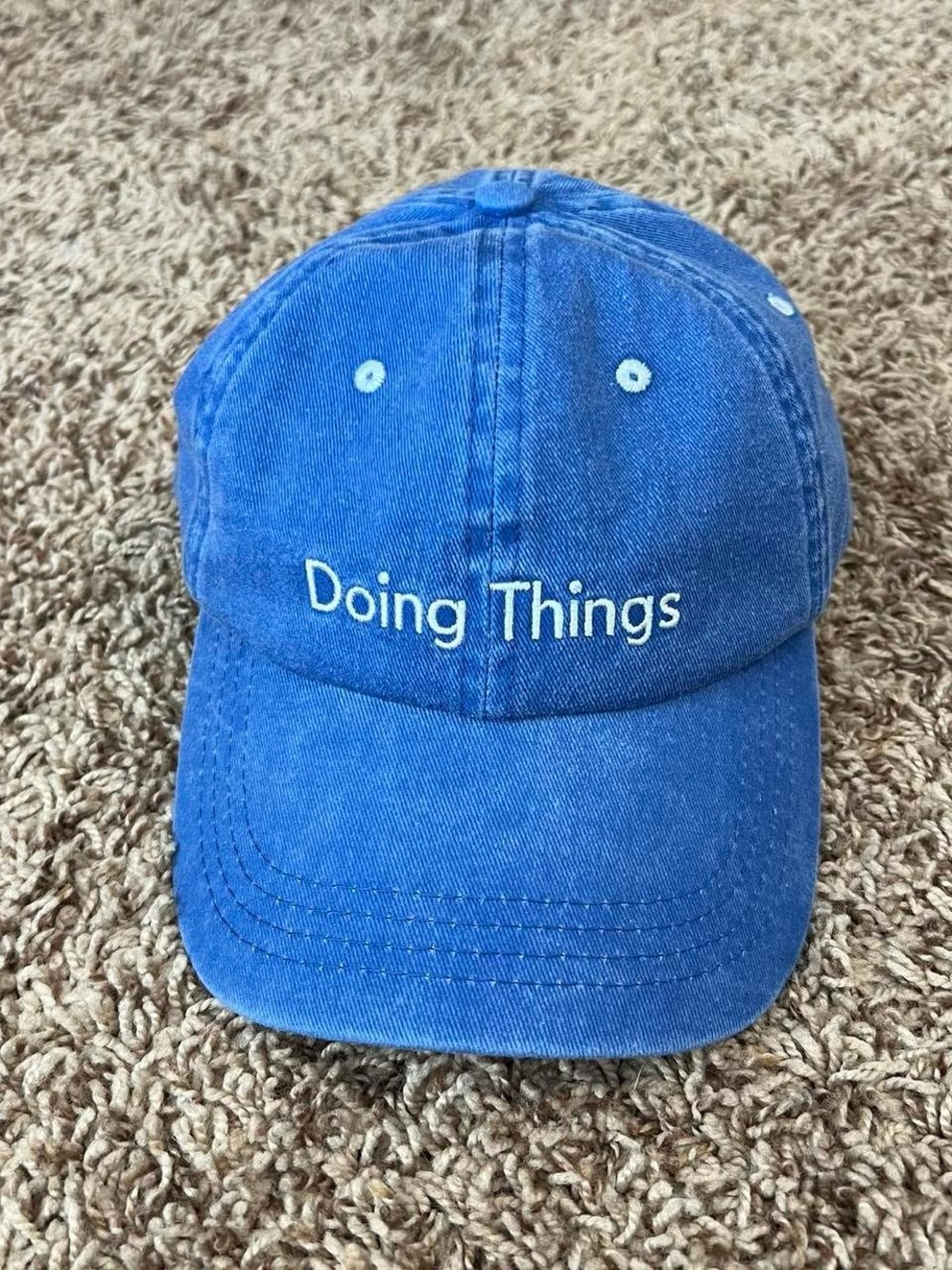 Outdoor Voices blue “Doing Things” hat in 100% washed cotton - Picture 8 of 8